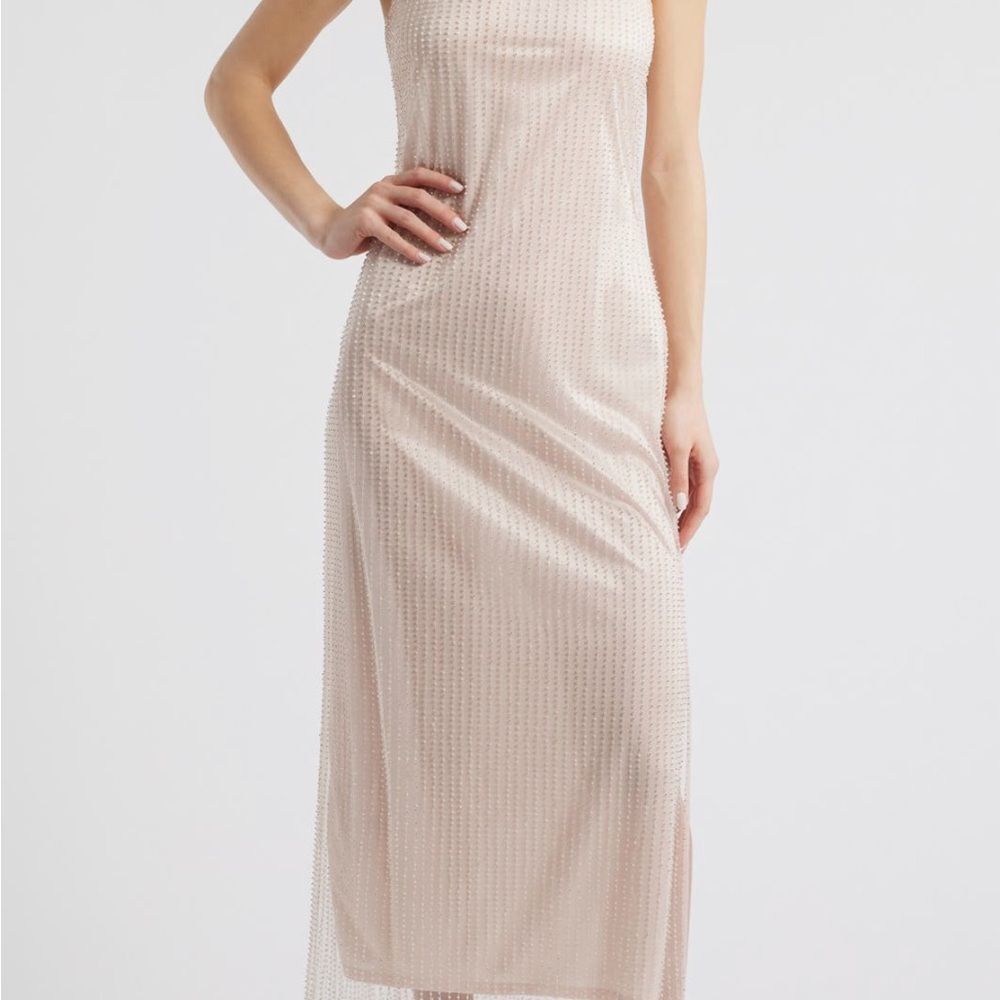 Wayf Pink Beaded Wedding Guest, Bachelorette or Birthday Dress Size XXS